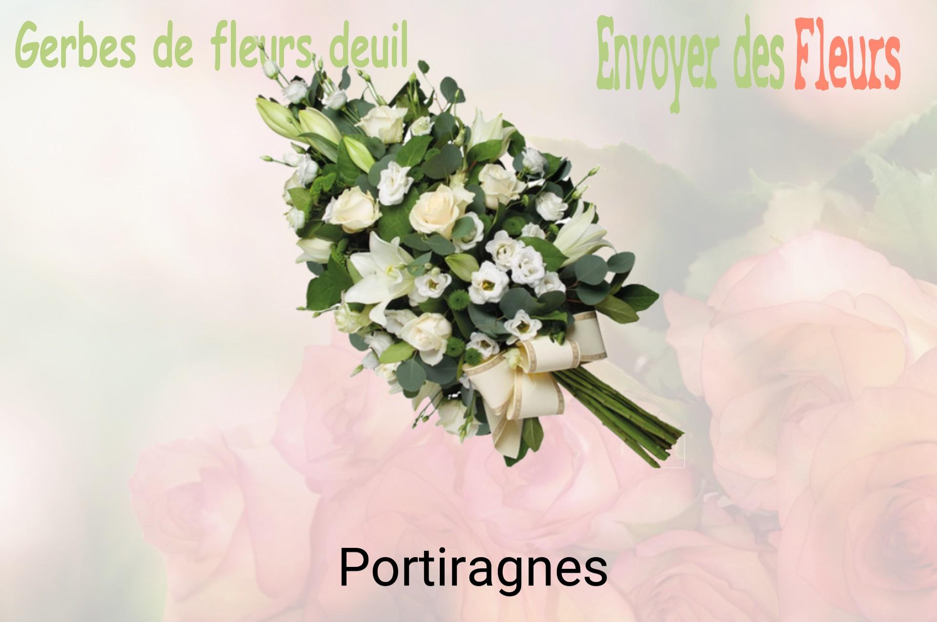 Gerbe de fleurs de deuil livrée à Portiragnes